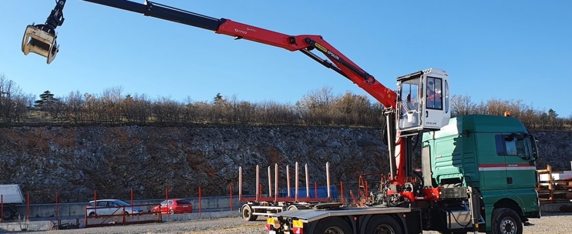 Šumarska dizalica Palfinger Epsilon Q170 Z96 s kabinom EPSCAB za RUMENJAK