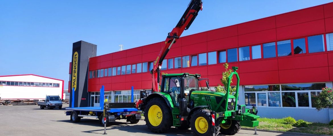 Palfinger dizalica PK 17.001 SLD3 C i traktorska prikolica za tvrtku VODOTEHNIKA